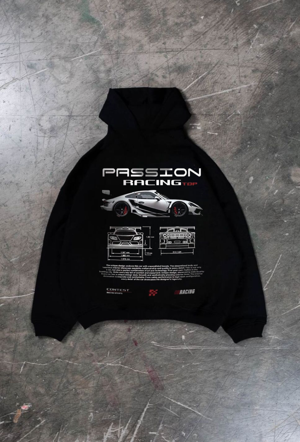 Porche 911 GT3 RS Car Hoodie